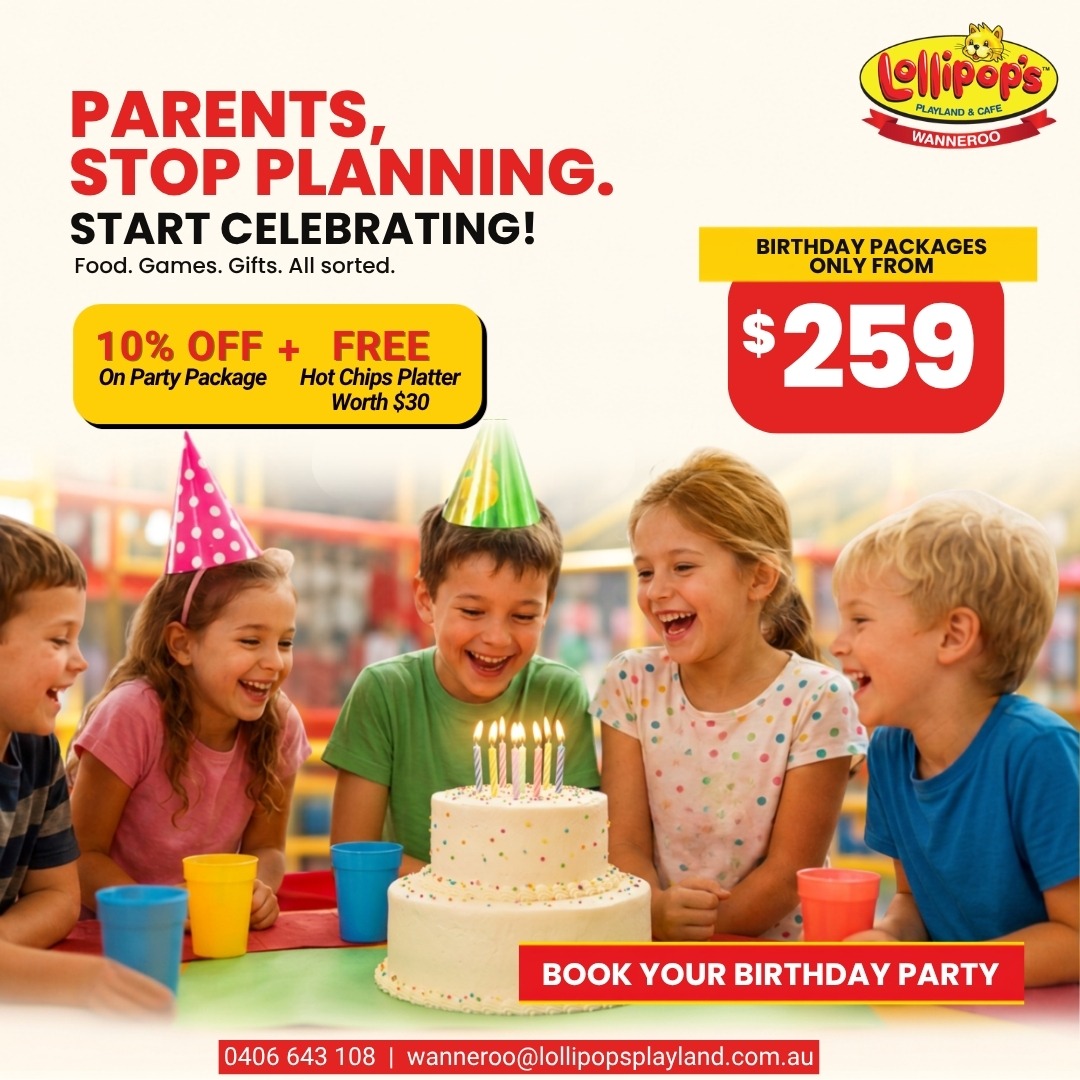 10% OFF + Hot Chips Platter Free on Birthday Party Packages